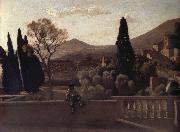 Corot Camille Tivoli The gardens of the village oil